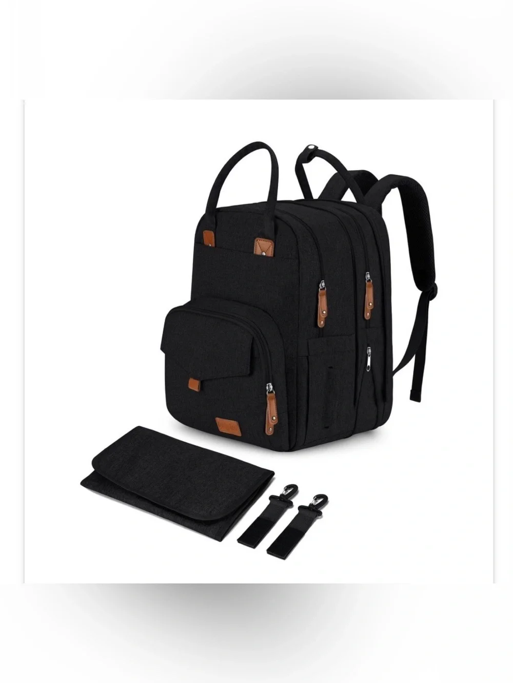 Qualyphant Extra Large Diaper Bag Backpack For Two Kids